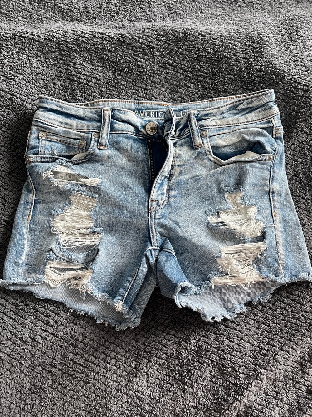 American Eagle midi denim shorts